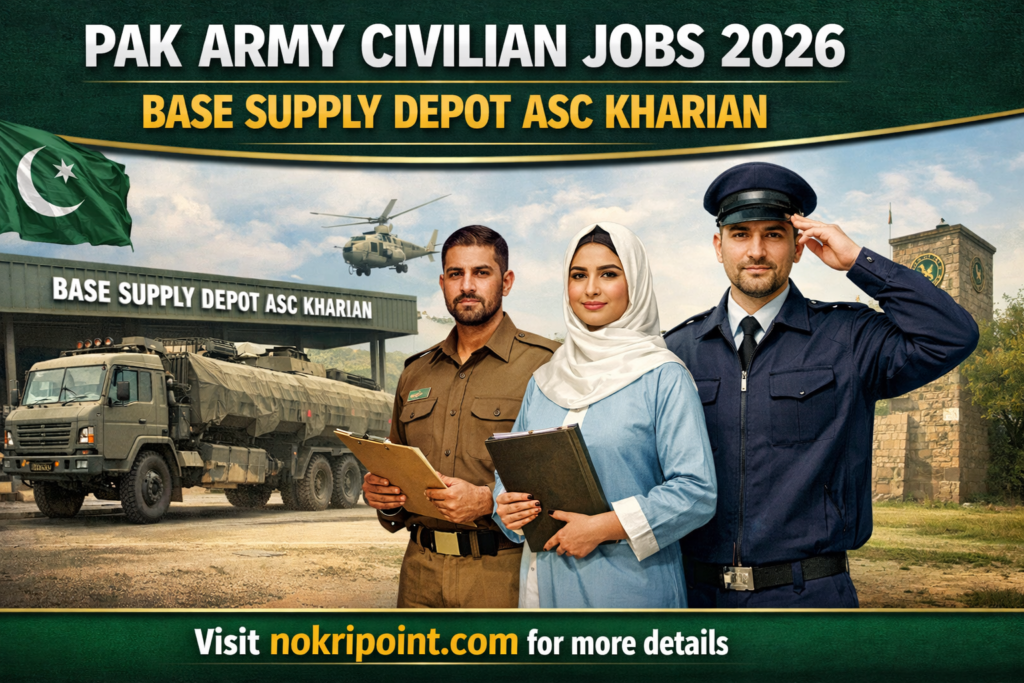 Pak Army Civilian Jobs 2026 Base Supply Depot ASC Kharian – Latest Recruitments