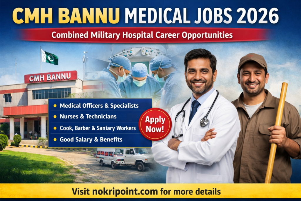 CMH Banu Medical Jobs 2026 – Latest Combined Military Hospital Career Opportunities