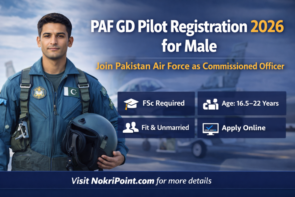 PAF GD Pilot Registration 2026 for Male – Exciting Vacancies